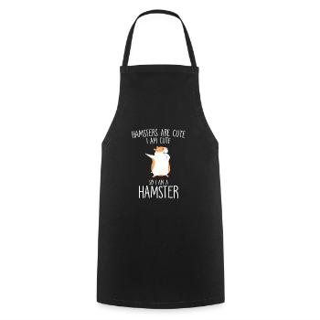Les hamsters sont mignons Je suis mignon - Tablier de cuisine - noir - Devant - AI Model Male 185 dark (185cm)