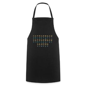 Learn Letters Braille Language Braille Alphabet - Cooking Apron - black - Front - AI Model Male 185 dark (185cm)