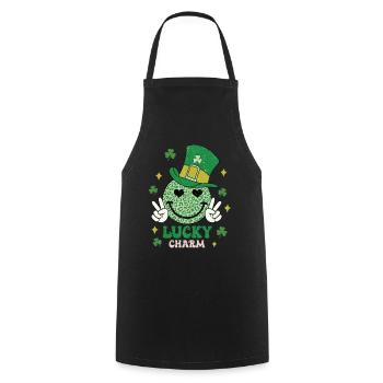 La Saint-Patrick a de la chance pour les enfants - Tablier de cuisine - noir - Devant - AI Model Male 185 dark (185cm)