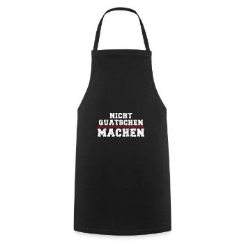 Nicht quatschen machen - Kochschürze - Schwarz - Vorne - AI Model Male 185 dark (185cm)