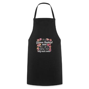 Maman berger allemand - Tablier de cuisine - noir - Devant - AI Model Male 185 dark (185cm)