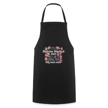 Rhodesian Ridgeback Mom - Cooking Apron - black - Front - AI Model Male 185 dark (185cm)