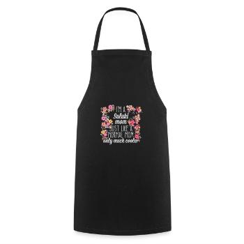 Saluki Mom - Cooking Apron - black - Front - AI Model Male 185 dark (185cm)