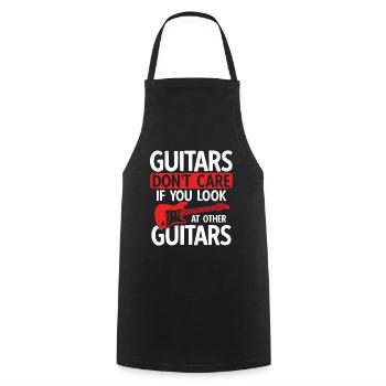 Akustik Spruch Für E-Gitarre Konzert Gitarre - Kochschürze - Schwarz - Vorne - AI Model Male 185 dark (185cm)