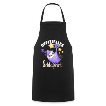 Offizielles Schlafshirt, schlafender Panda - Kochschürze - Schwarz - Vorne - AI Model Male 185 dark (185cm)