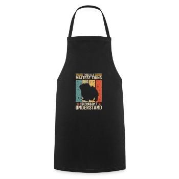 C’est une chose maltaise - Tablier de cuisine - noir - Devant - AI Model Male 185 dark (185cm)