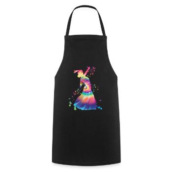 Flamenco woman with flamenco dress - Cooking Apron - black - Front - AI Model Male 185 dark (185cm)