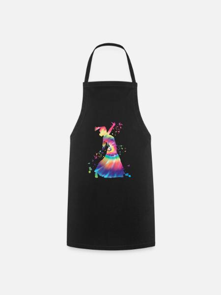 Femme flamenco avec robe flamenco - Tablier de cuisine - noir
