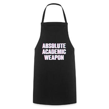 Students Absolute Academic Weapon - Cooking Apron - black - Front - AI Model Male 185 dark (185cm)