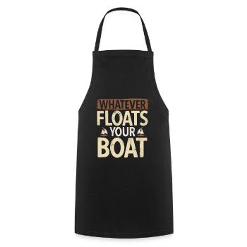 Segelboot Kapitän Spruch Zum Segeln - Kochschürze - Schwarz - Vorne - AI Model Male 185 dark (185cm)