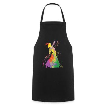 Flamenco woman with flamenco dress - Cooking Apron - black - Front - AI Model Male 185 dark (185cm)