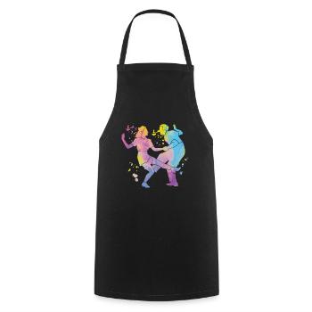 Dancing Swing 60s Boogie Woogie - Cooking Apron - black - Front - AI Model Male 185 dark (185cm)