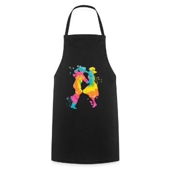 Dancing Swing 60s Boogie Woogie - Cooking Apron - black - Front - AI Model Male 185 dark (185cm)