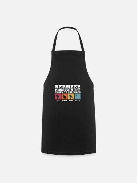 Les bouviers bernois écoutent le mot - Tablier de cuisine - noir