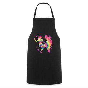Dancing Swing 60s Boogie Woogie - Cooking Apron - black - Front - AI Model Male 185 dark (185cm)