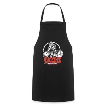 GYM No Excuses Body Building Fitness Gorilla - Cooking Apron - black - Front - AI Model Male 185 dark (185cm)