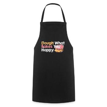 Dough What Bakes You Happy Bäckerei - Kochschürze - Schwarz - Vorne - AI Model Male 185 dark (185cm)