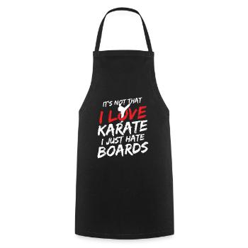 Japanischer Kampfsport Karate - Kochschürze - Schwarz - Vorne - AI Model Male 185 dark (185cm)