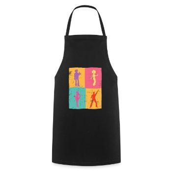 Breakdancing Tanzen für Tänzer - Kochschürze - Schwarz - Vorne - AI Model Male 185 dark (185cm)