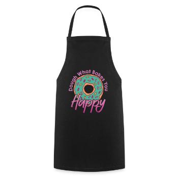 Dough What Bakes You Happy Bäckerei - Kochschürze - Schwarz - Vorne - AI Model Male 185 dark (185cm)