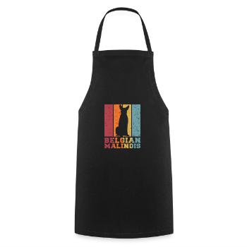 Belgian Shepherd Dog - Cooking Apron - black - Front - AI Model Male 185 dark (185cm)