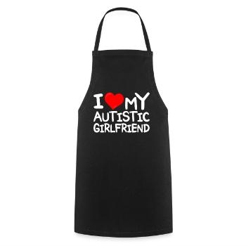 Ich liebe autistische Freundin Ich liebe autistische Freundin - Kochschürze - Schwarz - Vorne - AI Model Male 185 dark (185cm)