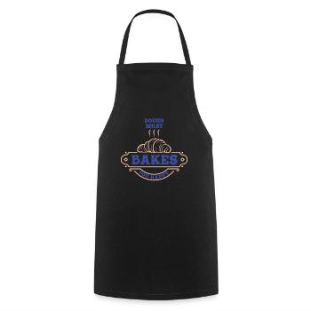 Dough What Bakes You Happy Bäckerei - Kochschürze - Schwarz - Vorne - AI Model Male 185 dark (185cm)