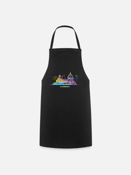 Paysage urbain florentin Skyline Florence - Tablier de cuisine - noir
