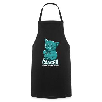 Cancer doesn't hit cervical cancer - Cooking Apron - black - Front - AI Model Male 185 dark (185cm)