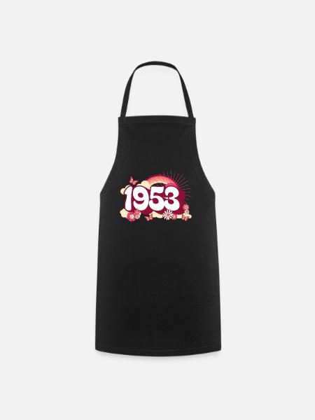 Retro 1953 Fête Anniversaire Femme 70 Ans - Tablier de cuisine - noir