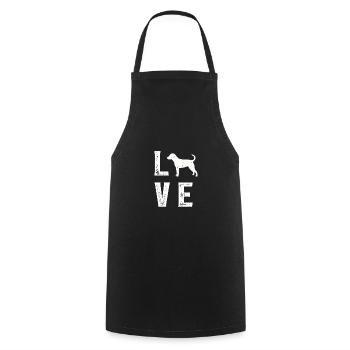 Patterdale Love - Cooking Apron - black - Front - AI Model Male 185 dark (185cm)