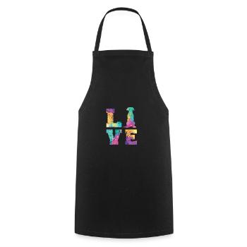 Great dane Love - Cooking Apron - black - Front - AI Model Male 185 dark (185cm)