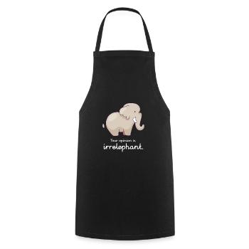 Votre avis est irrelephant - Tablier de cuisine - noir - Devant - AI Model Male 185 dark (185cm)