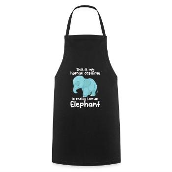 C’est mon éléphant en costume humain - Tablier de cuisine - noir - Devant - AI Model Male 185 dark (185cm)
