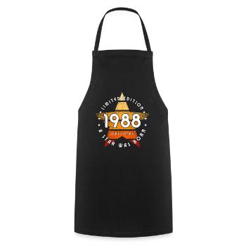 A Star was born 1988 original limited edition - Cooking Apron - black - Front - AI Model Male 185 dark (185cm)