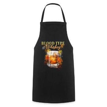 Blood Type Whiskey Cocktail Bartender - Cooking Apron - black - Front - AI Model Male 185 dark (185cm)