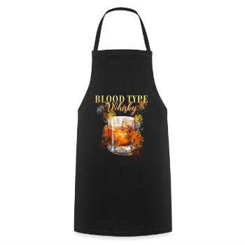 Blood Type Whisky Cocktail for Bartender - Cooking Apron - black - Front - AI Model Male 185 dark (185cm)