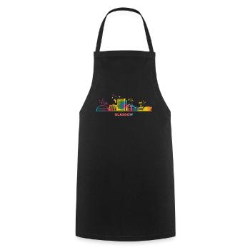 Glasgower Skyline Stadtbild Glasgow - Kochschürze - Schwarz - Vorne - AI Model Male 185 dark (185cm)