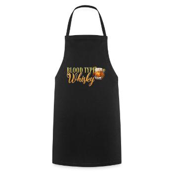 Blood Type Whisky Cocktail for Bartender - Cooking Apron - black - Front - AI Model Male 185 dark (185cm)