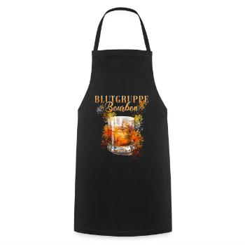 Blutgruppe Bourbon Cocktail Barkeeper - Kochschürze - Schwarz - Vorne - AI Model Male 185 dark (185cm)