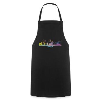 Londoner Skyline London - Kochschürze - Schwarz - Vorne - AI Model Male 185 dark (185cm)