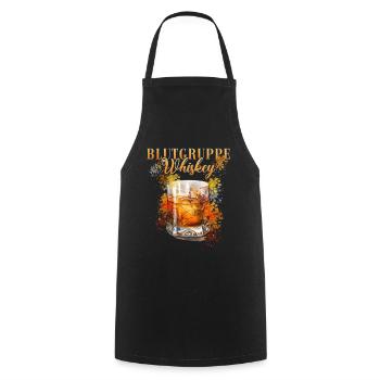 Blutgruppe Whiskey Cocktail Barkeeper - Kochschürze - Schwarz - Vorne - AI Model Male 185 dark (185cm)