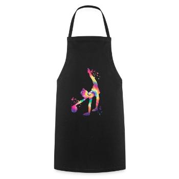 Gymnast with ball rhythmic gymnastics - Cooking Apron - black - Front - AI Model Male 185 dark (185cm)