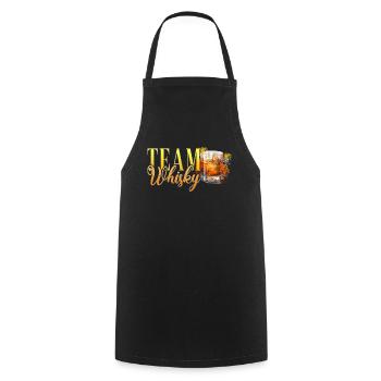Équipe Whisky Hen Party Barman - Tablier de cuisine - noir - Devant - AI Model Male 185 dark (185cm)