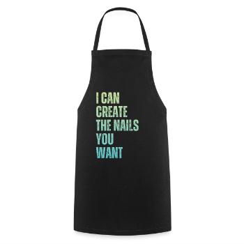 I create the nails you want manicure - Cooking Apron - black - Front - AI Model Male 185 dark (185cm)
