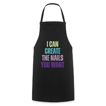 I create the nails you want manicure - Cooking Apron - black - Front - AI Model Male 185 dark (185cm)