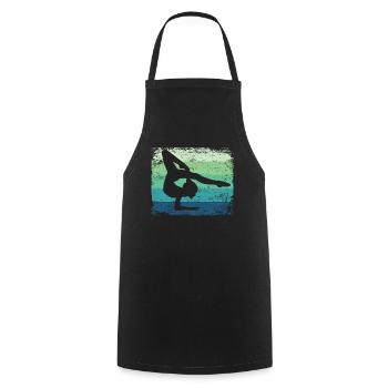 Gymnaste Gymnaste Gymnastique Rythmique Rétro - Tablier de cuisine - noir - Devant - AI Model Male 185 dark (185cm)