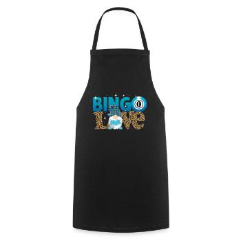 Bingo Love Women Men Funny Bingo - Cooking Apron - black - Front - AI Model Male 185 dark (185cm)