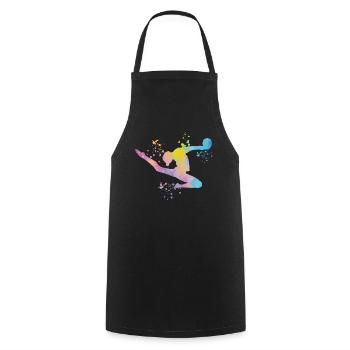 Gymnastin Mit Ball Rhythmische Gymnastik - Kochschürze - Schwarz - Vorne - AI Model Male 185 dark (185cm)