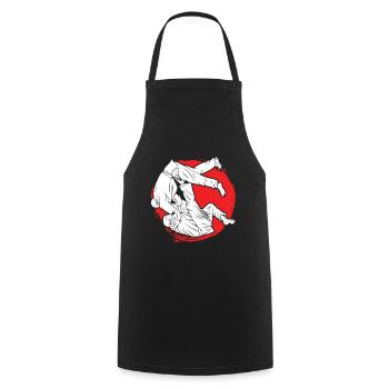 Japanischer Kampfsport Judo - Kochschürze - Schwarz - Vorne - AI Model Male 185 dark (185cm)